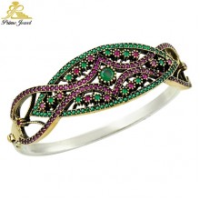 Gümüş Otantik Taşlı Biezik /Bileklik